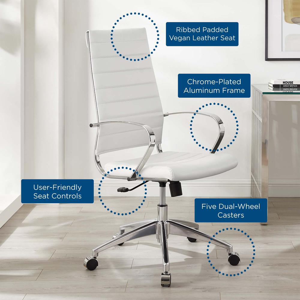 Jive Highback Office Chair - White EEI-4135-WHI. Picture 7