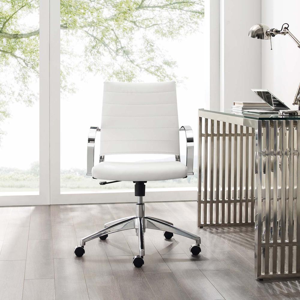 Jive Mid Back Office Chair - White EEI-4136-WHI. Picture 8