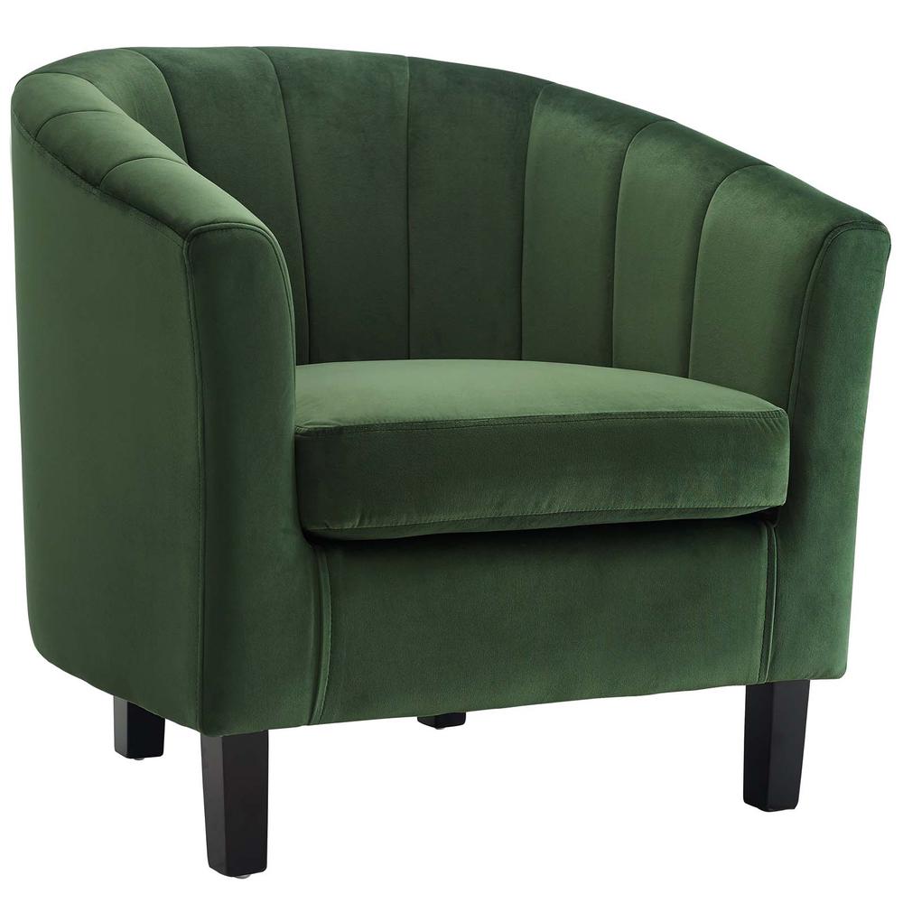 Prospect Channel Tufted Performance Velvet Loveseat and Armchair Set - Emerald EEI-4146-EME-SET. Picture 4