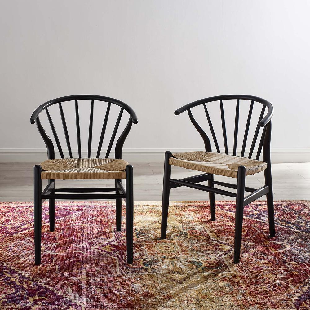 Flourish Spindle Wood Dining Side Chair Set of 2. Picture 8