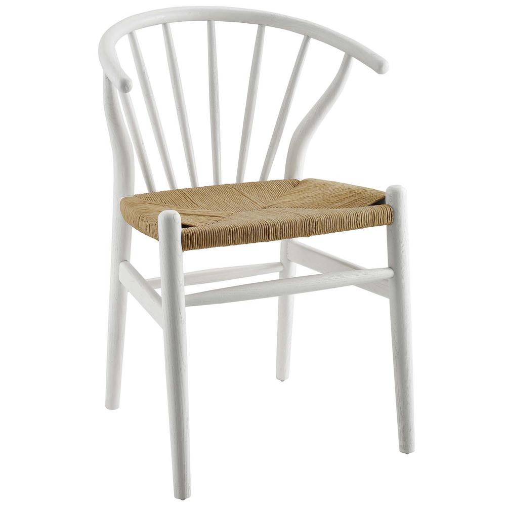 Flourish Spindle Wood Dining Side Chair Set of 2 - White EEI-4168-WHI. Picture 2