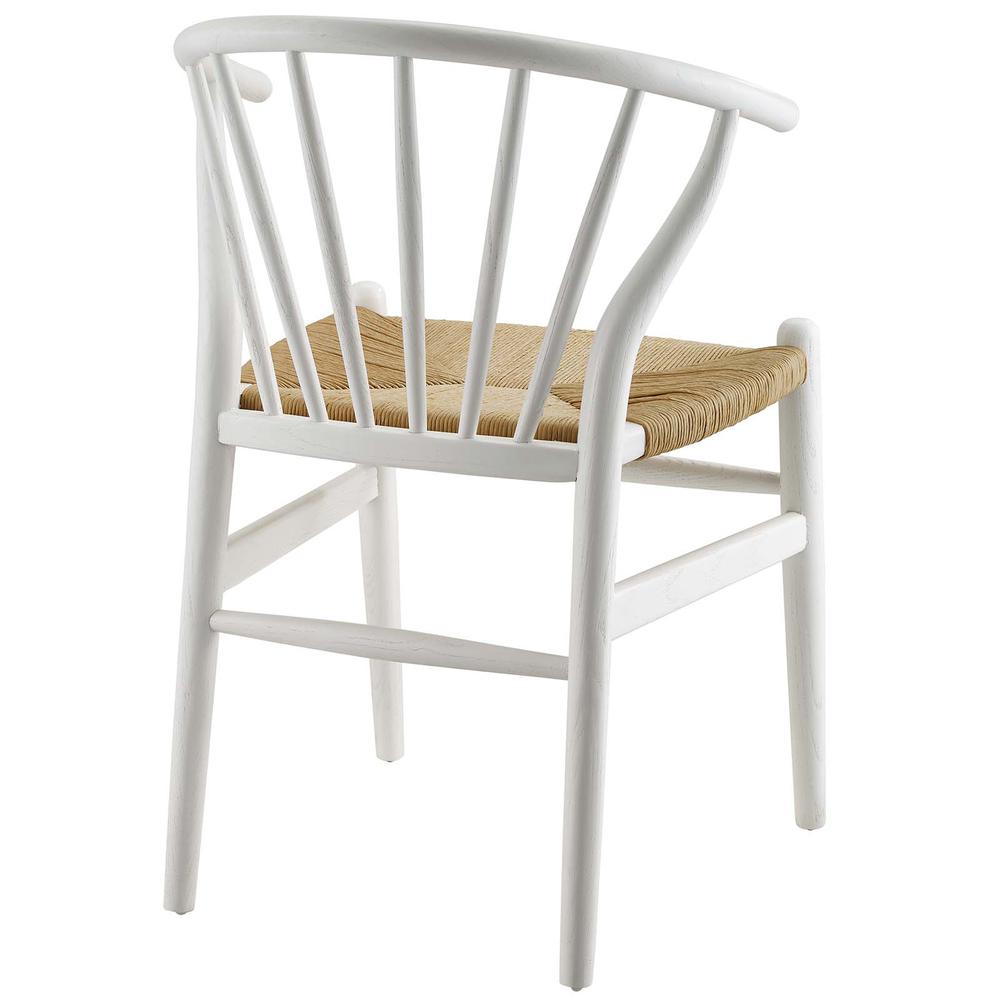 Flourish Spindle Wood Dining Side Chair Set of 2 - White EEI-4168-WHI. Picture 4