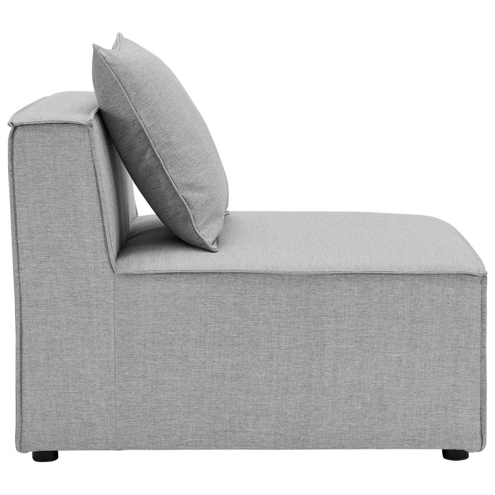 Saybrook Outdoor Patio Upholstered Sectional Sofa Armless Chair. Picture 2