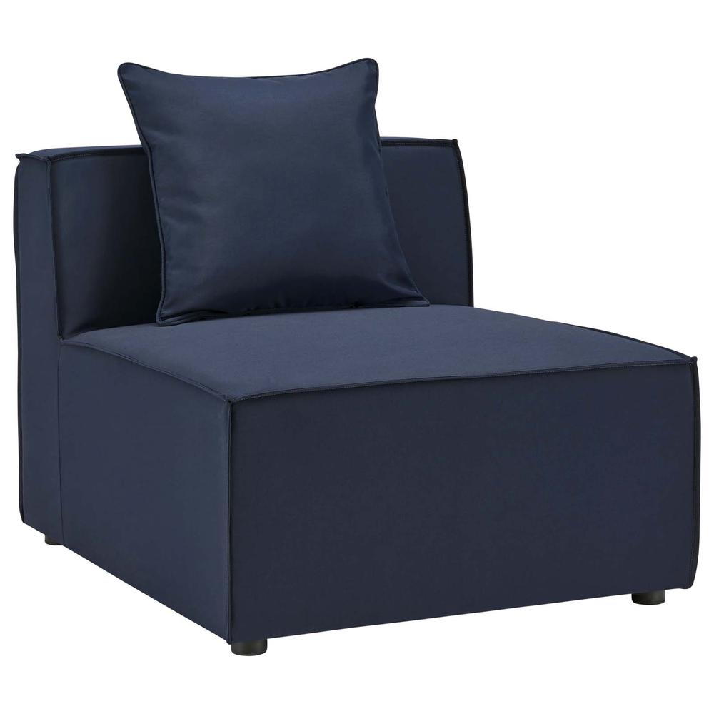 Saybrook Outdoor Patio Upholstered Sectional Sofa Armless Chair. Picture 1