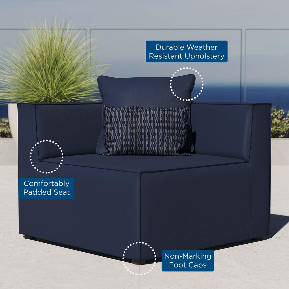 Saybrook Outdoor Patio Upholstered Sectional Sofa Corner Chair. Picture 6