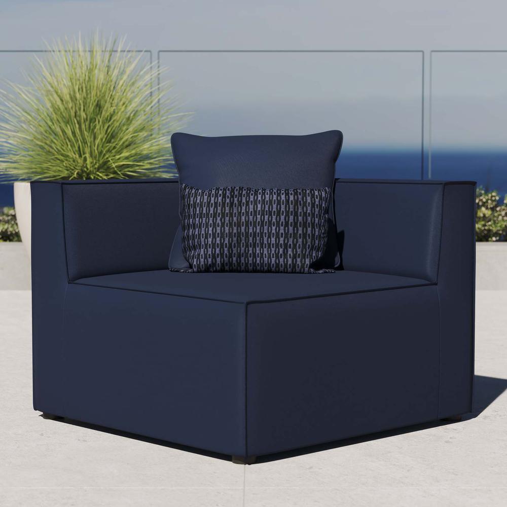 Saybrook Outdoor Patio Upholstered Sectional Sofa Corner Chair. Picture 7