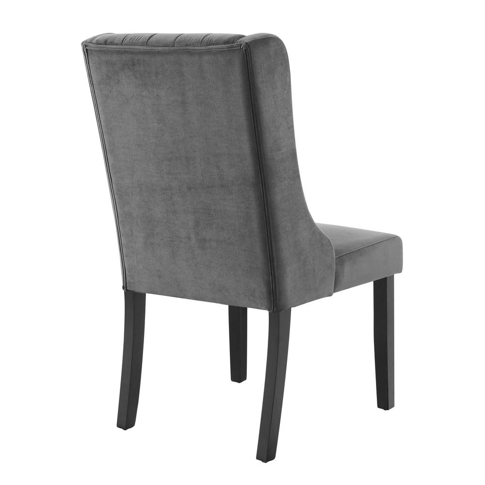 Renew Parsons Performance Velvet Dining Side Chairs - Set of 2 - Gray EEI-4244-GRY. Picture 4