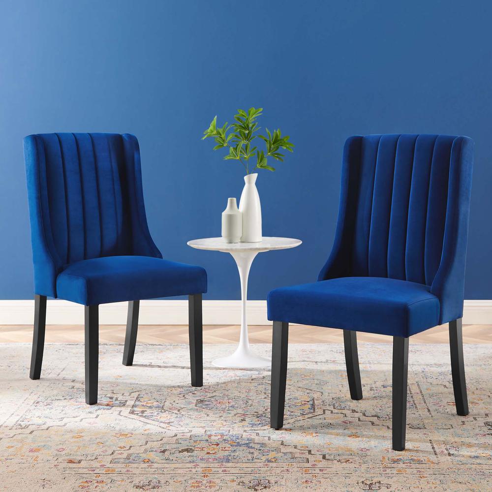 Renew Parsons Performance Velvet Dining Side Chairs - Set of 2. Picture 8