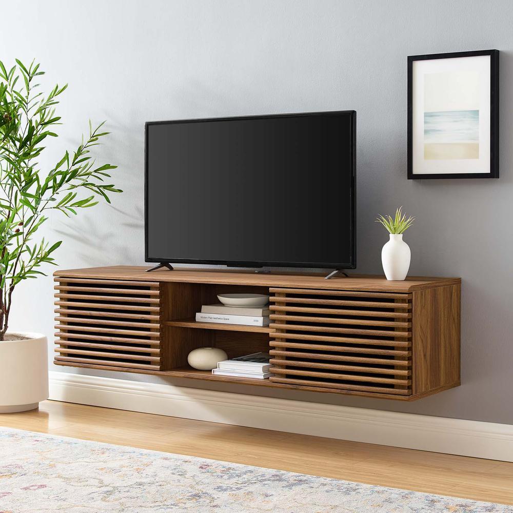 Render 60" Wall-Mount Media Console TV Stand. Picture 8