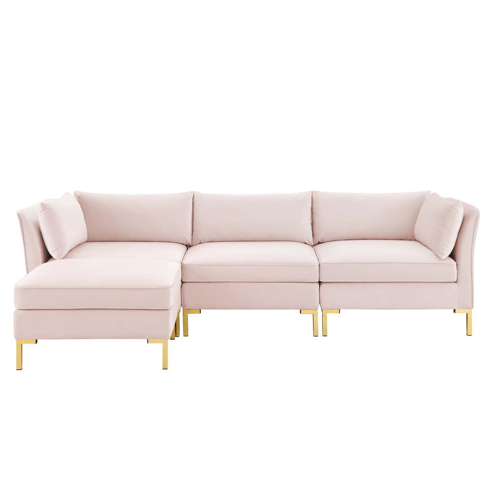 Ardent 4-Piece Performance Velvet Sectional Sofa. Picture 2