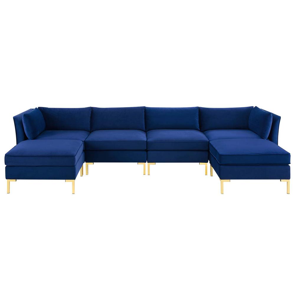 Ardent 6-Piece Performance Velvet Sectional Sofa. Picture 1