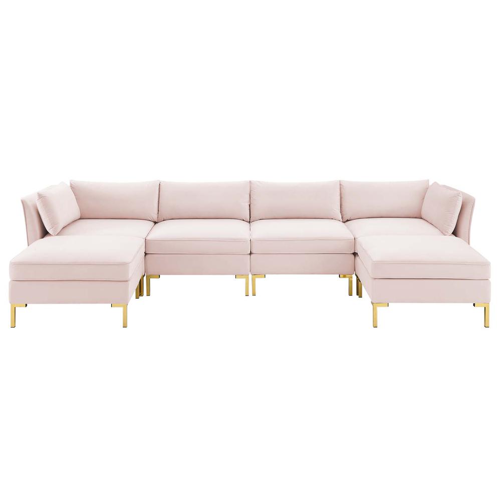 Ardent 6-Piece Performance Velvet Sectional Sofa. The main picture.