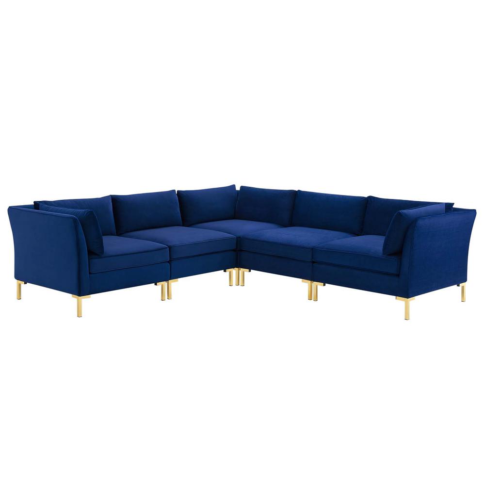 Ardent 5-Piece Performance Velvet Sectional Sofa. Picture 1