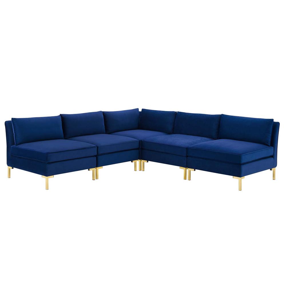 Ardent 5-Piece Performance Velvet Sectional Sofa. The main picture.