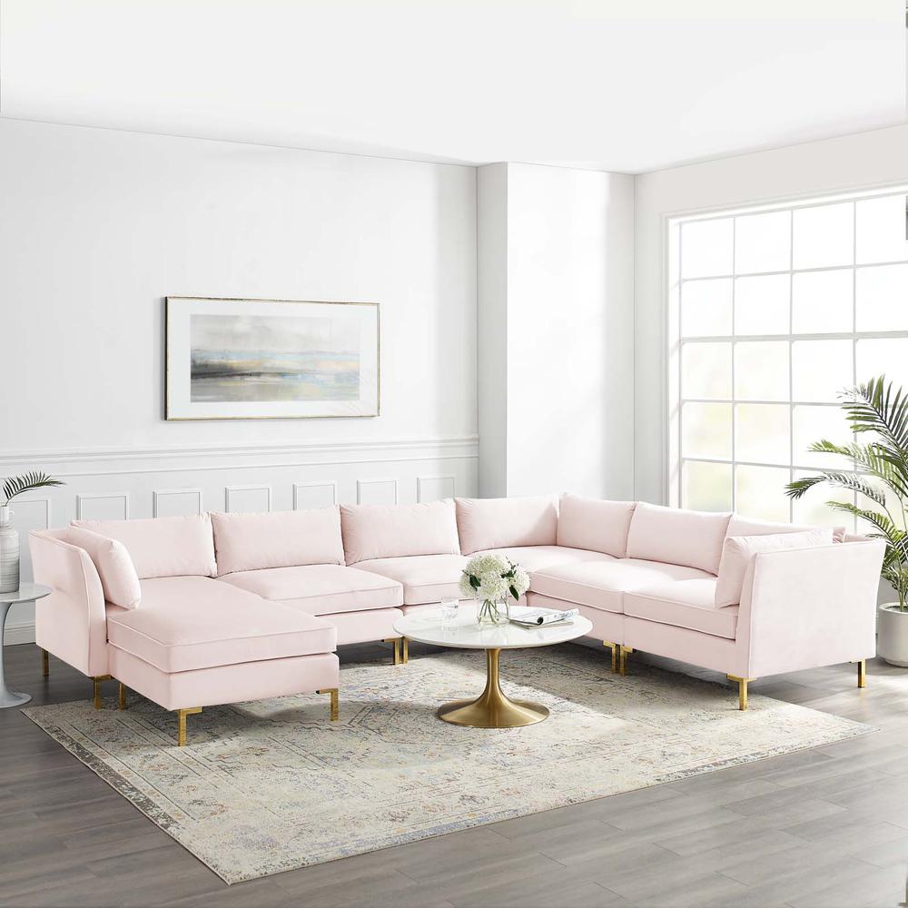 Ardent 7-Piece Performance Velvet Sectional Sofa. Picture 11