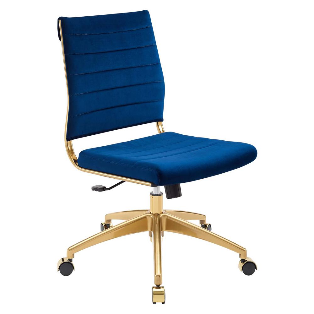 Jive Armless Mid Back Performance Velvet Office Chair. Picture 1