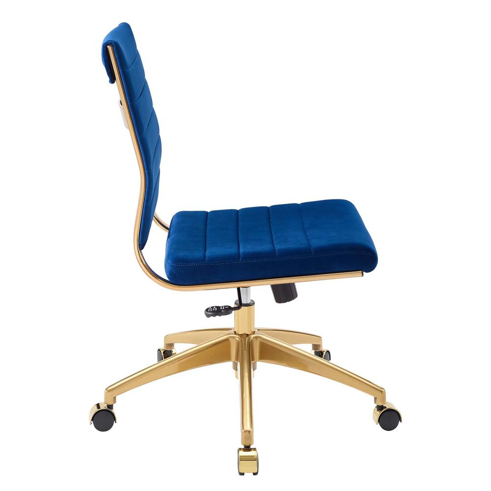 Jive Armless Mid Back Performance Velvet Office Chair. Picture 2