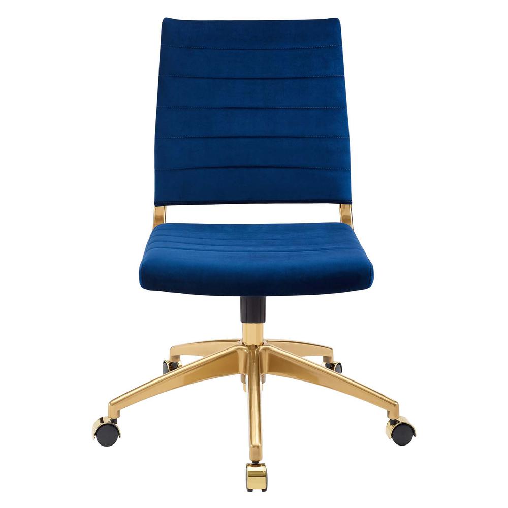 Jive Armless Mid Back Performance Velvet Office Chair. Picture 4