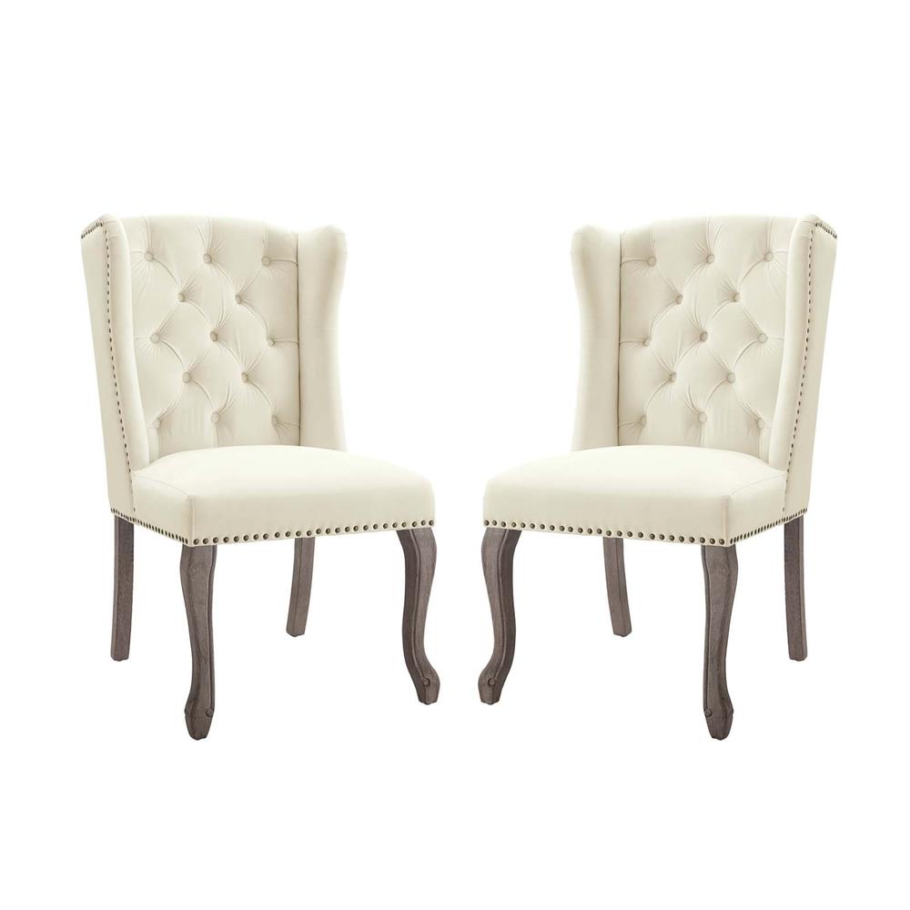 Apprise Side Chair Performance Velvet Set of 2. Picture 1