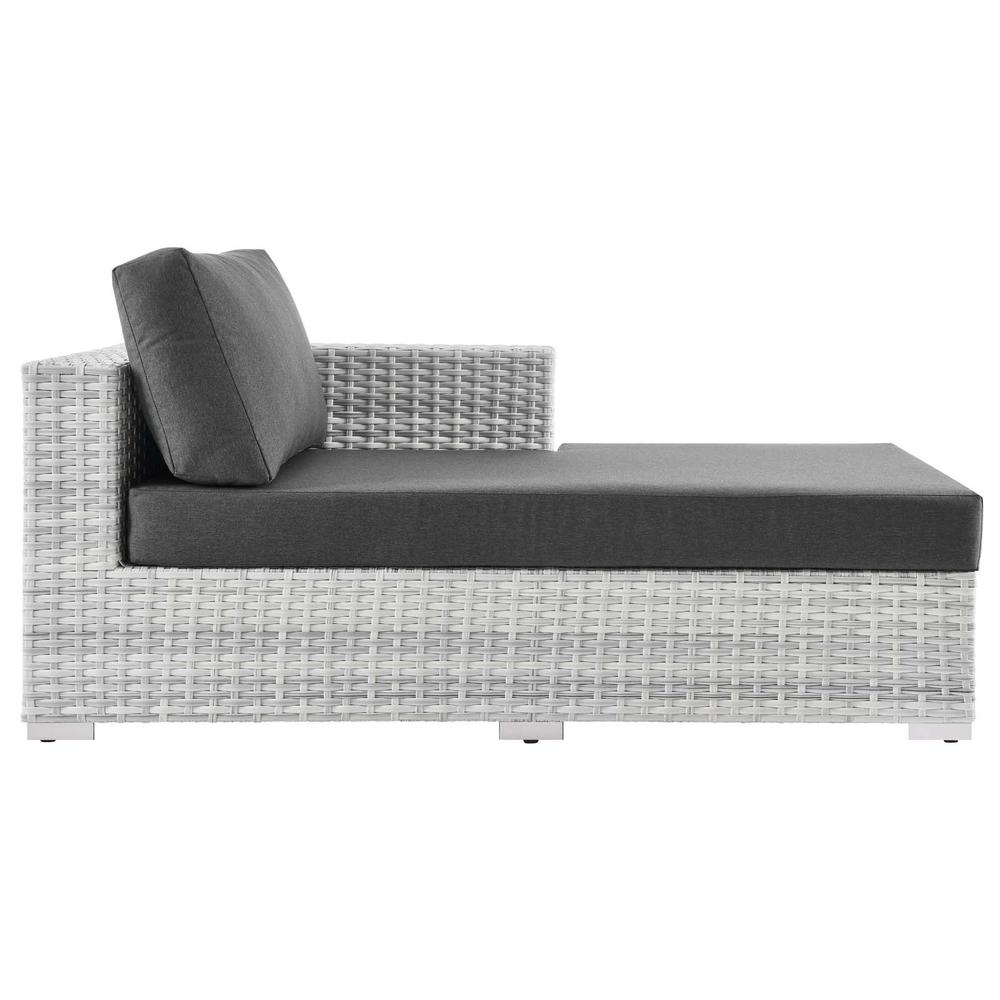 Convene Outdoor Patio Right Chaise - Light Gray Charcoal EEI-4304-LGR-CHA. Picture 2