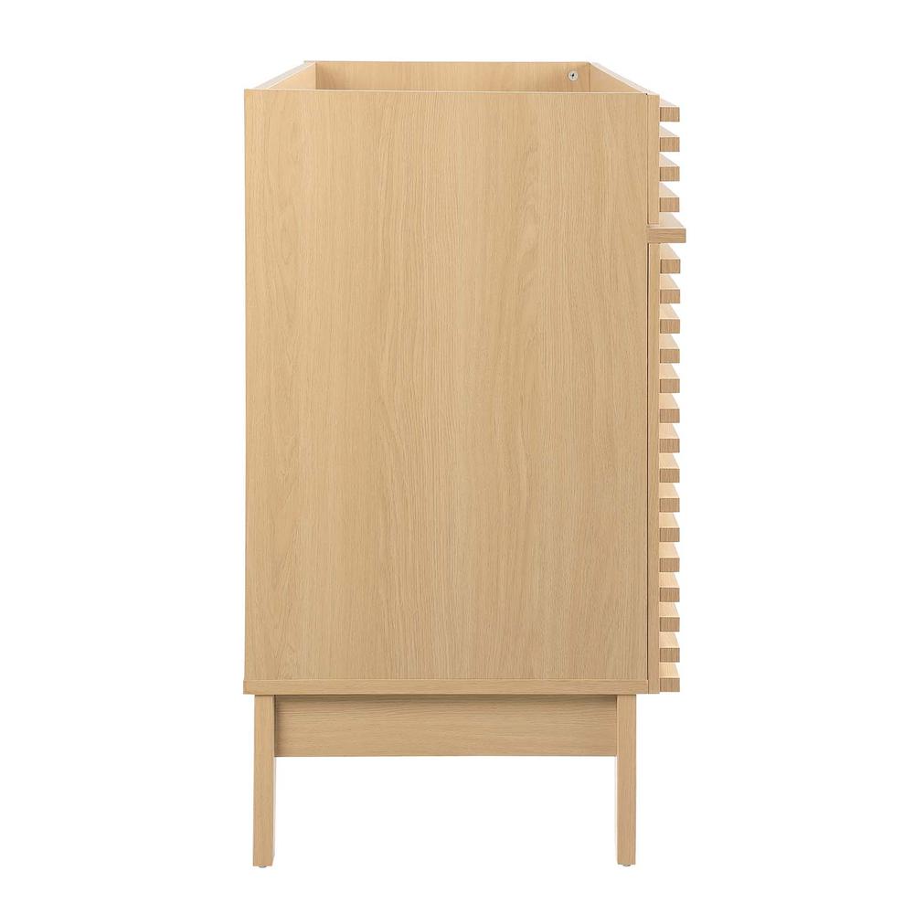 Render 48" Single Sink Compatible (not included) Bathroom Vanity Cabinet. Picture 2