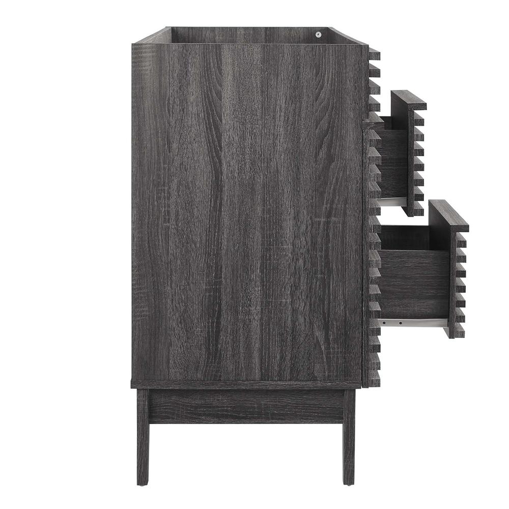 Render 48" Double Sink Compatible (Not Included) Bathroom Vanity Cabinet. Picture 3