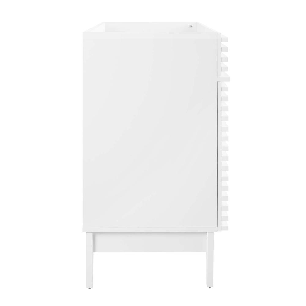 Render 48" Double Sink Compatible (Not Included) Bathroom Vanity Cabinet. Picture 2