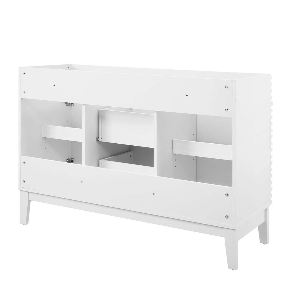 Render 48" Double Sink Compatible (Not Included) Bathroom Vanity Cabinet. Picture 5