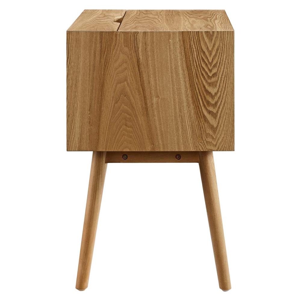 Ember Wood Nightstand With USB Ports - Natural Natural EEI-4343-NAT-NAT. Picture 2