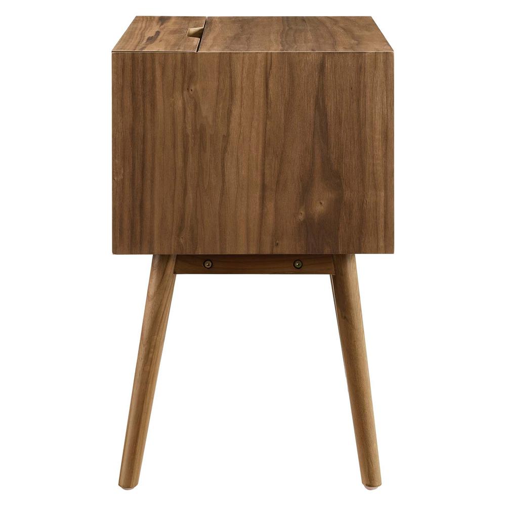 Ember Wood Nightstand With USB Ports. Picture 2