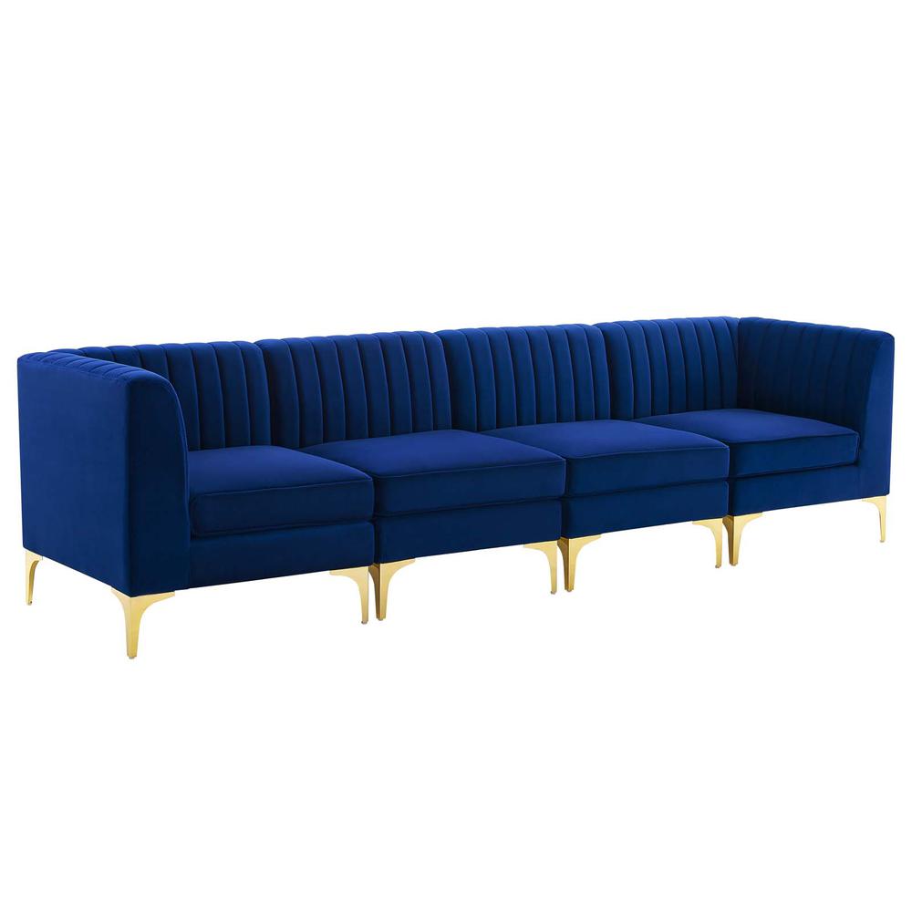 Triumph Channel Tufted Performance Velvet 4-Seater Sofa. The main picture.