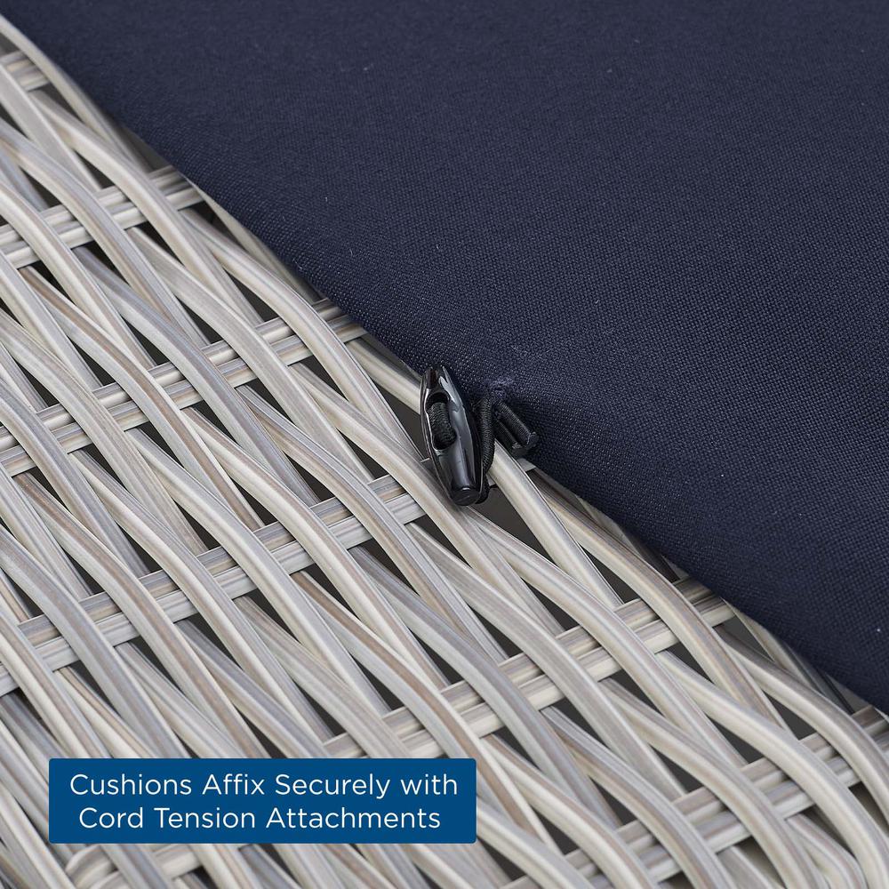 Conway Sunbrella Outdoor Patio Wicker Rattan 5-Piece Sectional Sofa Set. Picture 11