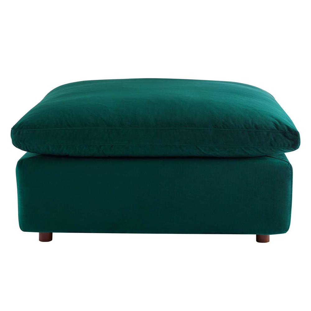 Commix Down Filled Overstuffed Performance Velvet Ottoman. Picture 3