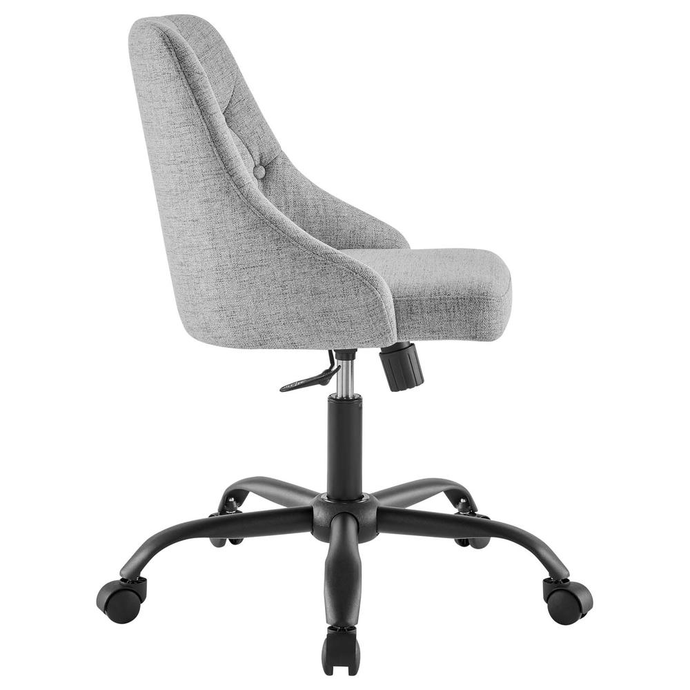 Distinct Tufted Swivel Upholstered Office Chair. Picture 2