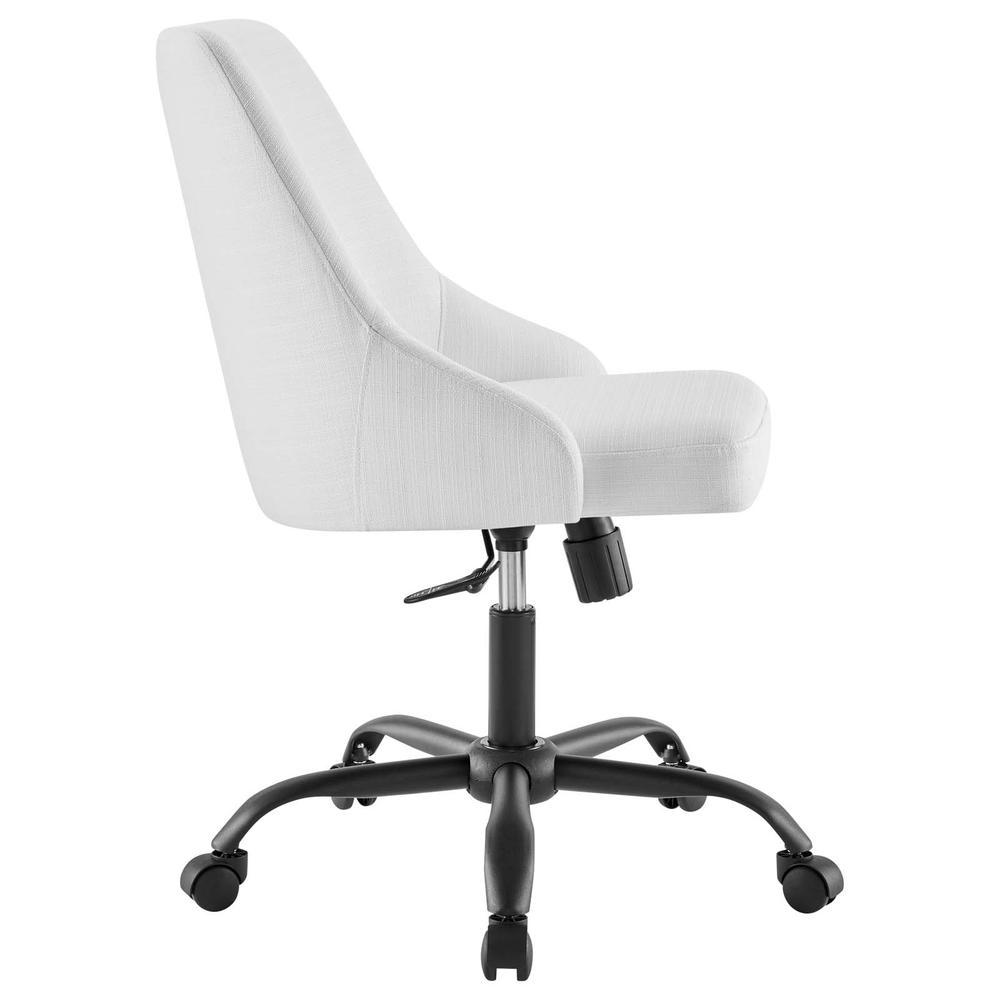 Designate Swivel Upholstered Office Chair - Black White EEI-4371-BLK-WHI. Picture 2