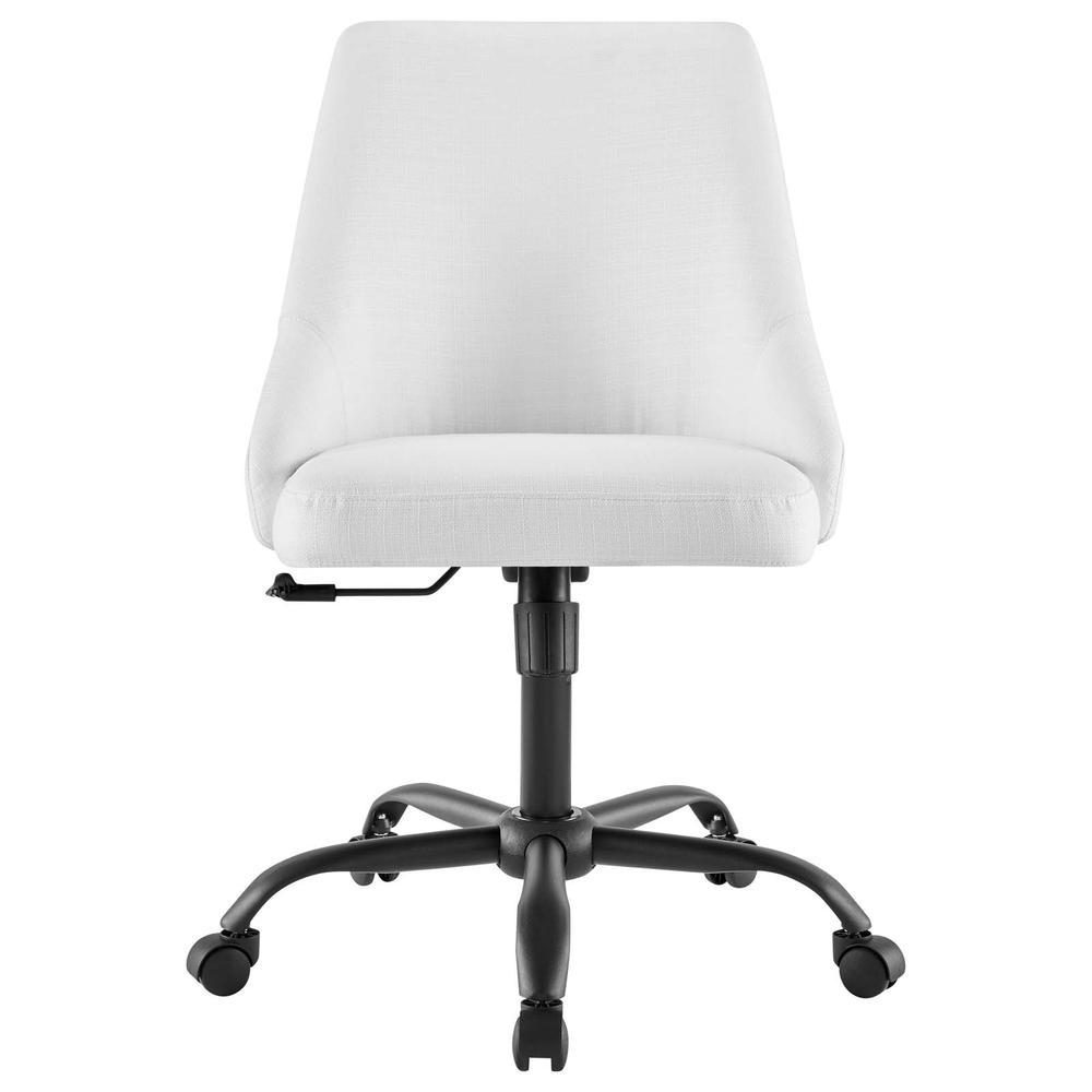 Designate Swivel Upholstered Office Chair - Black White EEI-4371-BLK-WHI. Picture 4