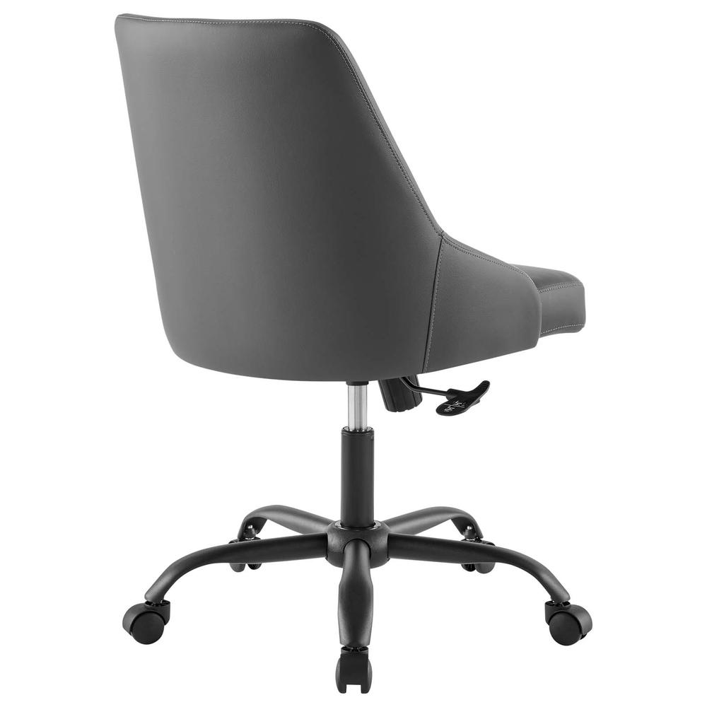 Designate Swivel Vegan Leather Office Chair. Picture 3