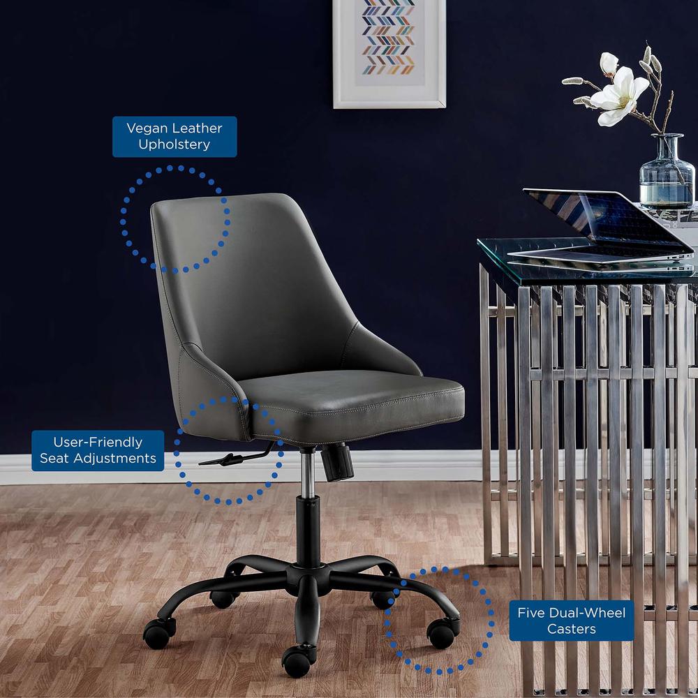 Designate Swivel Vegan Leather Office Chair. Picture 8