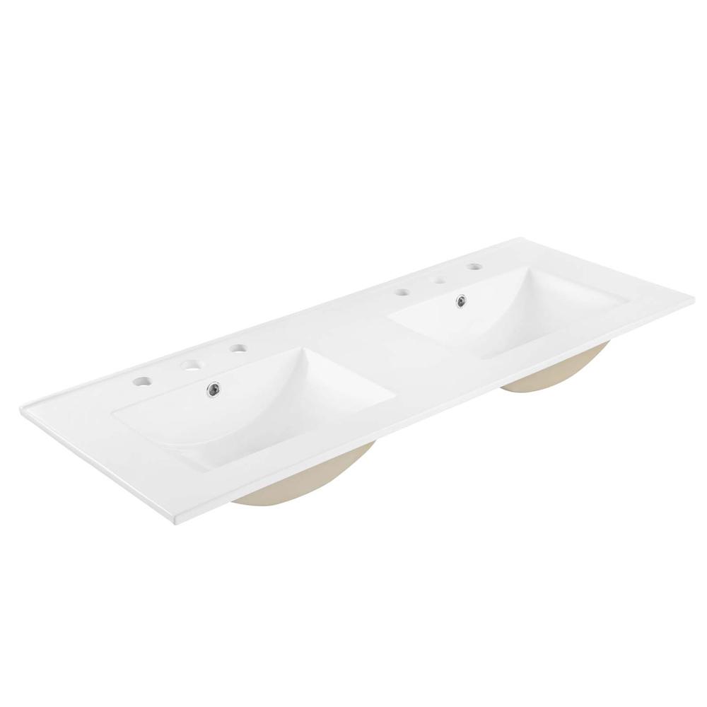 Cayman 48" Double Basin Bathroom Sink. Picture 1
