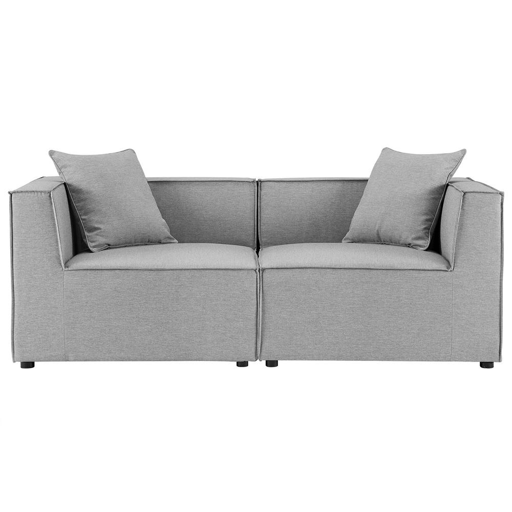 Saybrook Outdoor Patio Upholstered 2-Piece Sectional Sofa Loveseat. Picture 1