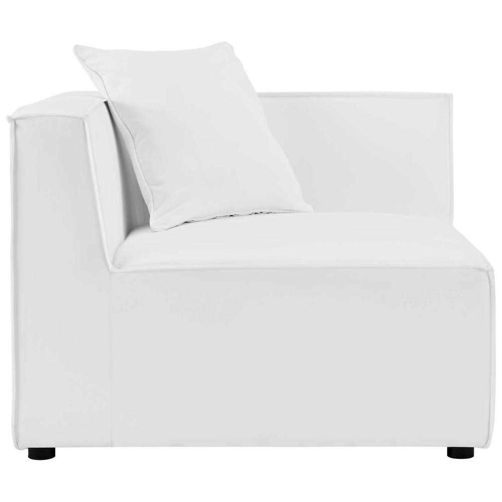Saybrook Outdoor Patio Upholstered Loveseat and Ottoman Set - White EEI-4378-WHI. Picture 4