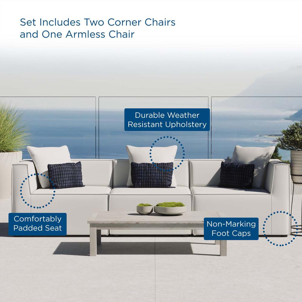 Saybrook Outdoor Patio Upholstered 3-Piece Sectional Sofa. Picture 9