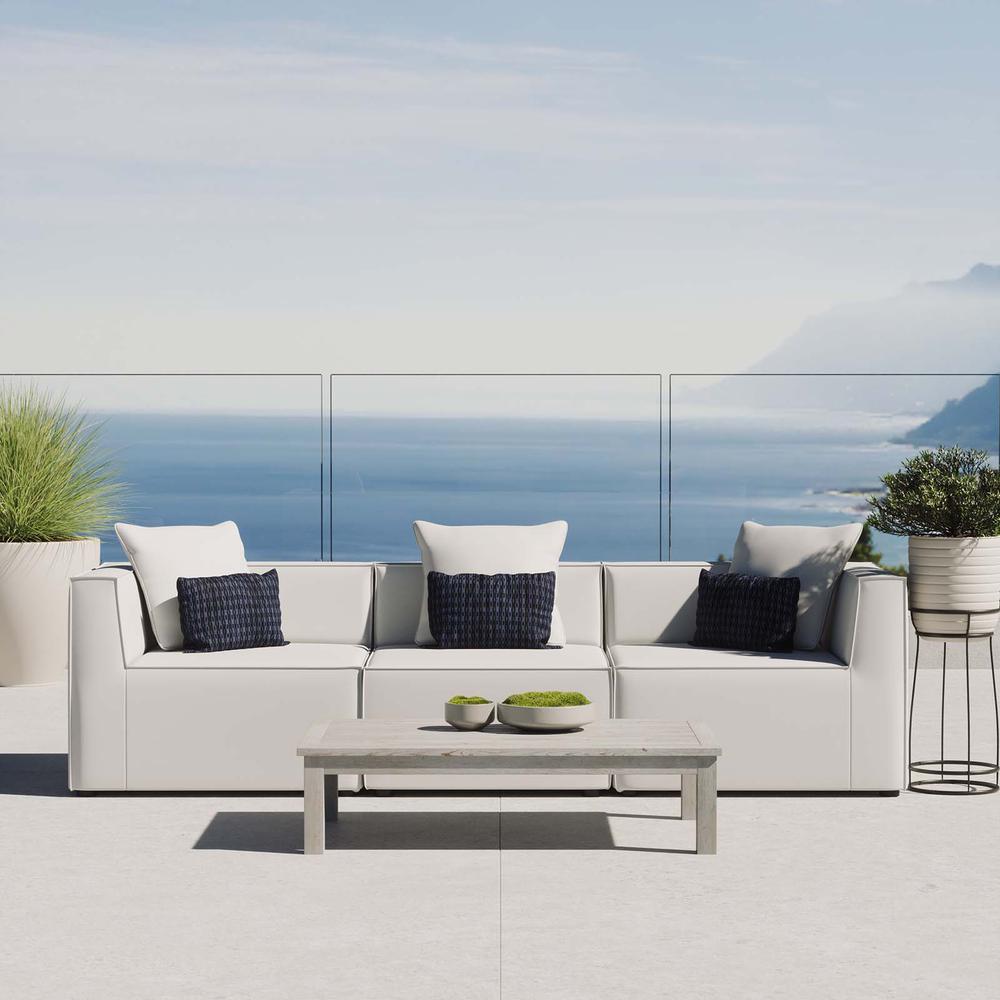 Saybrook Outdoor Patio Upholstered 3-Piece Sectional Sofa. Picture 10