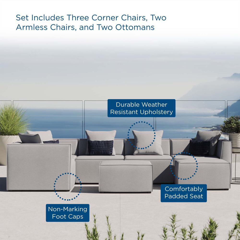 Saybrook Outdoor Patio Upholstered 7-Piece Sectional Sofa. Picture 11