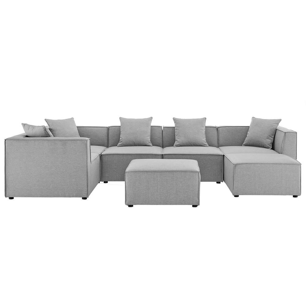 Saybrook Outdoor Patio Upholstered 7-Piece Sectional Sofa. Picture 1