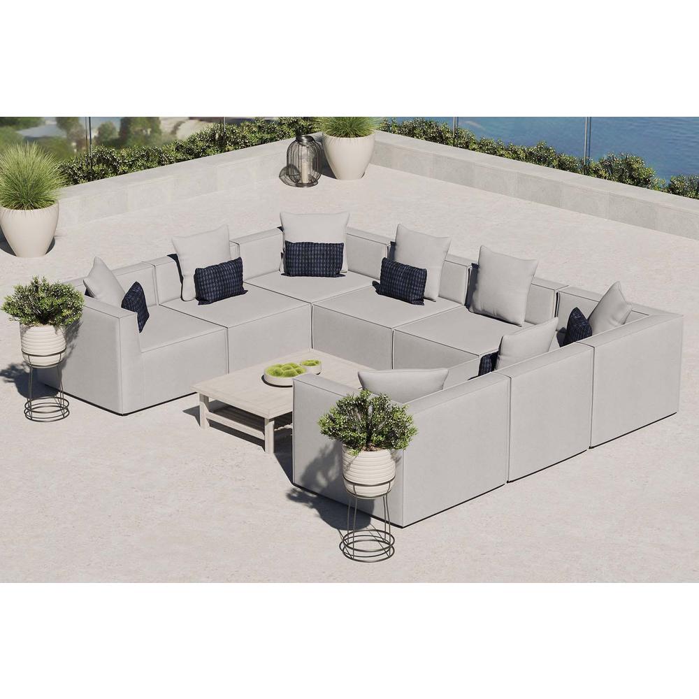 Saybrook Outdoor Patio Upholstered 8-Piece Sectional Sofa. Picture 9
