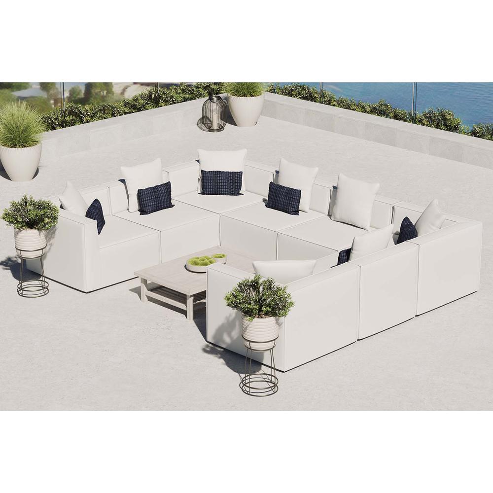 Saybrook Outdoor Patio Upholstered 8-Piece Sectional Sofa. Picture 9
