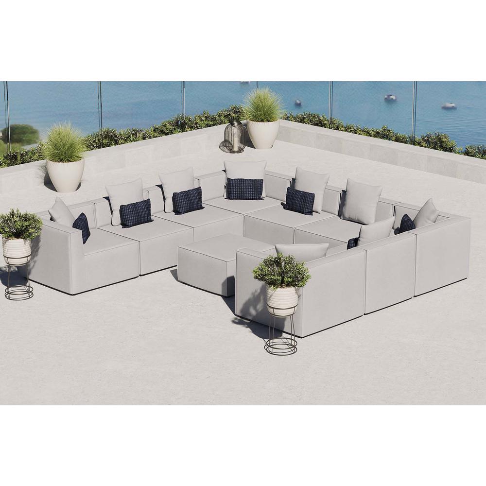 Saybrook Outdoor Patio Upholstered 10-Piece Sectional Sofa. Picture 11