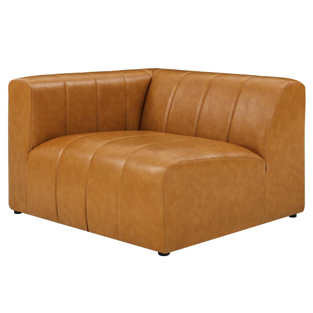 Bartlett Vegan Leather Left-Arm Chair - Tan EEI-4397-TAN. Picture 1