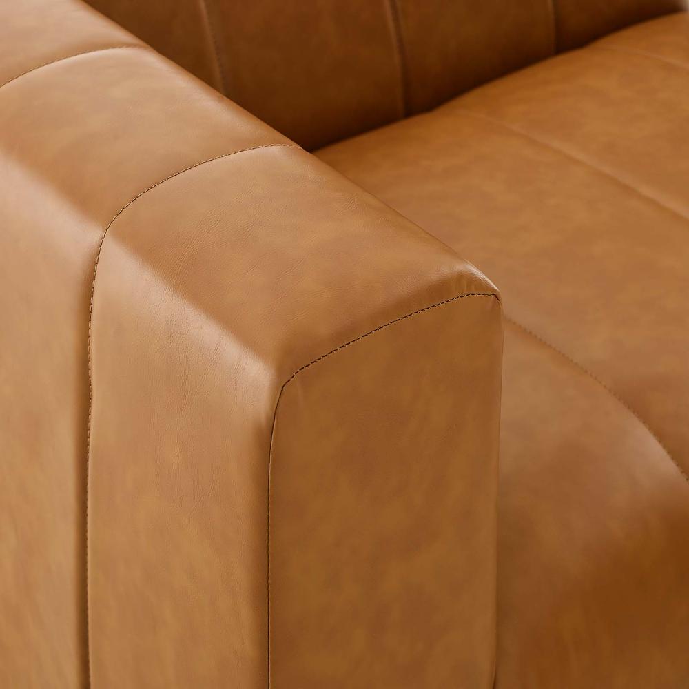 Bartlett Vegan Leather Left-Arm Chair - Tan EEI-4397-TAN. Picture 5